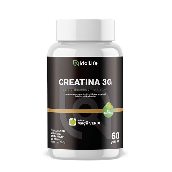 Gomas de Creatina Maçã Verde 60 Gomas