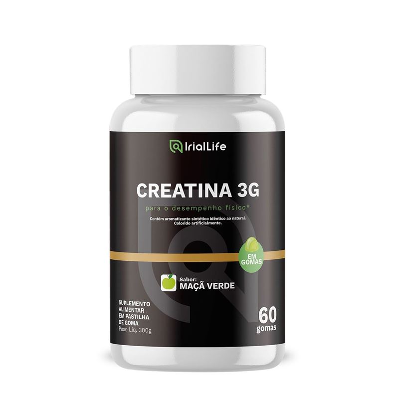 Gomas de Creatina Maçã Verde 60 Gomas